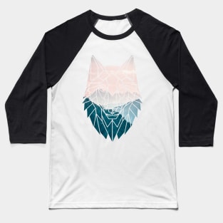 Geometric Wolf Baseball T-Shirt